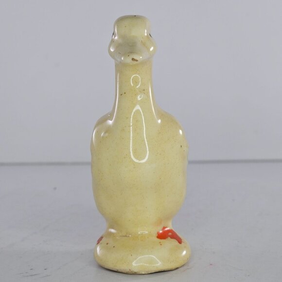 Vintage Ceramic Duck Planter Yellow Glaze Small Retro Decor Mid Century Modern - Picture 3 of 8